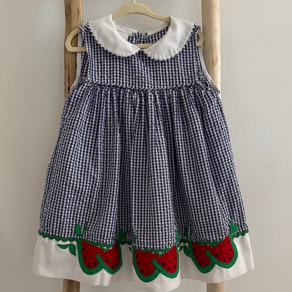 Samara Other - Blue and White Gingham Watermelon Dress and Bloomers